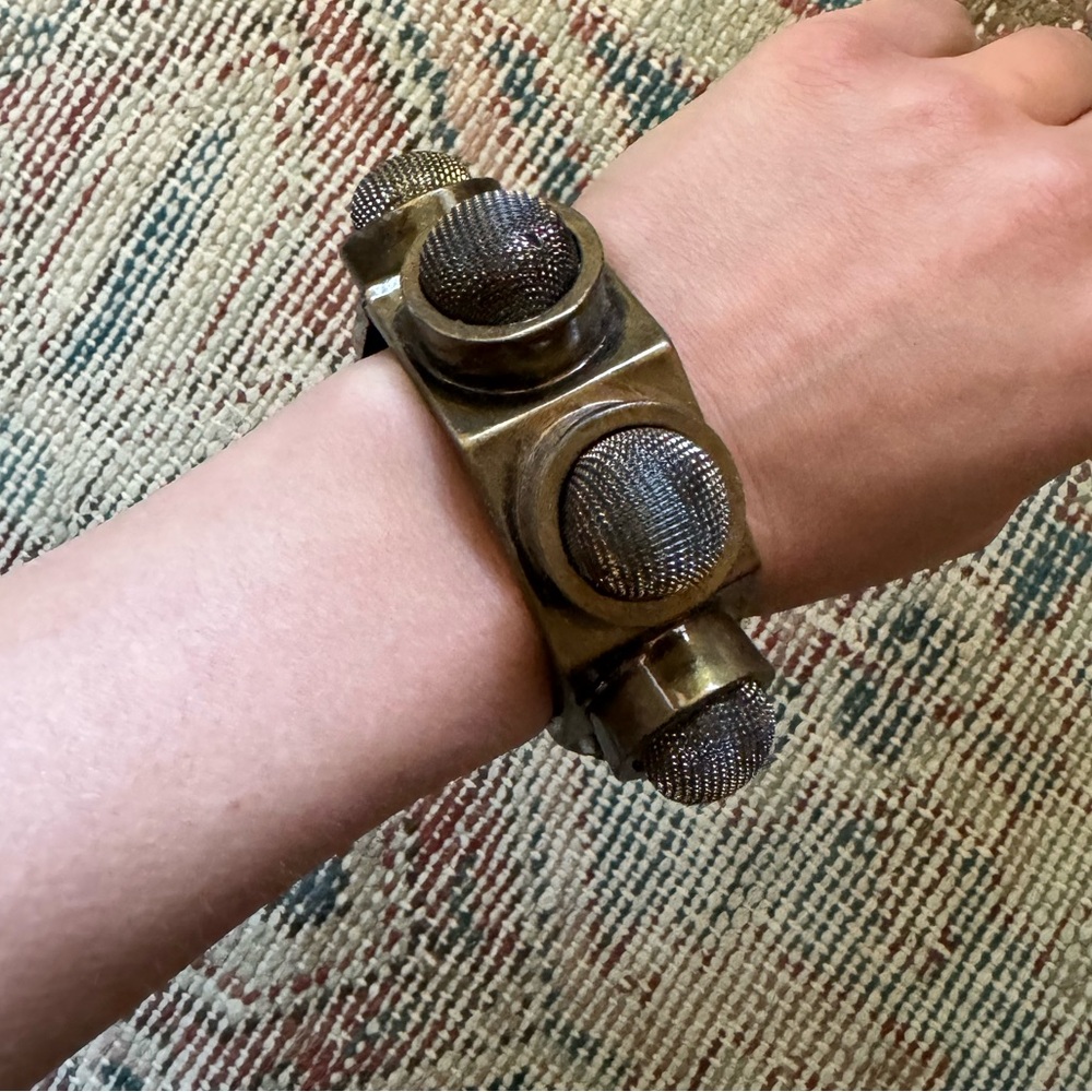 Chunky brass Luv AJ bracelet